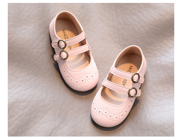 Petites Chaussures En Cuir Pour Filles Printemps Et Automne Nouvelles Chaussures Simples À Bout Rond Chaussures Princesse Simples Chaussures Coréennes Bébé Pois display picture 11