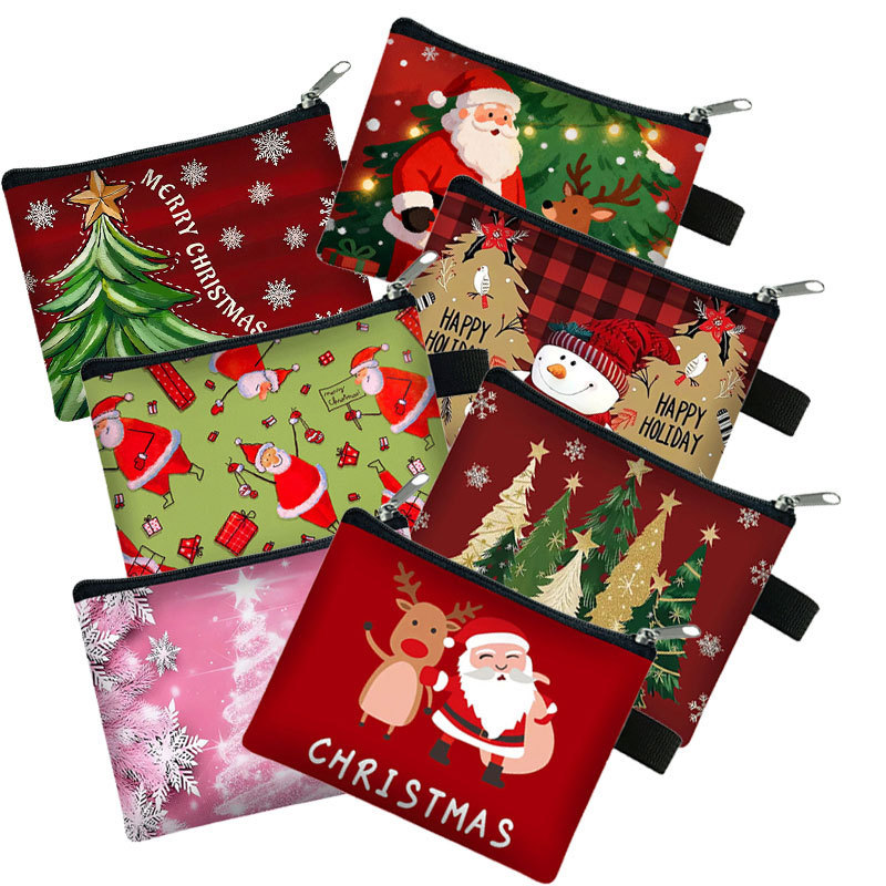 Christmas Coin Purse for Kidsren, Cute Mini Coin Bag, Portable Cosmetics Bag, Cartoon High-Looking Christmas Gift