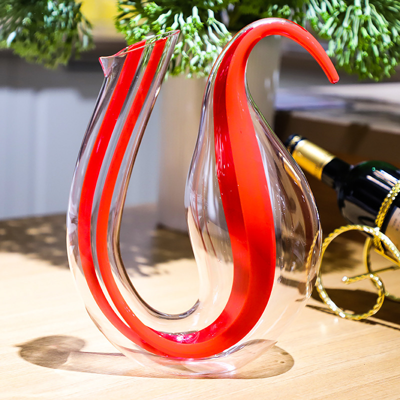 Creative glass wine decanter