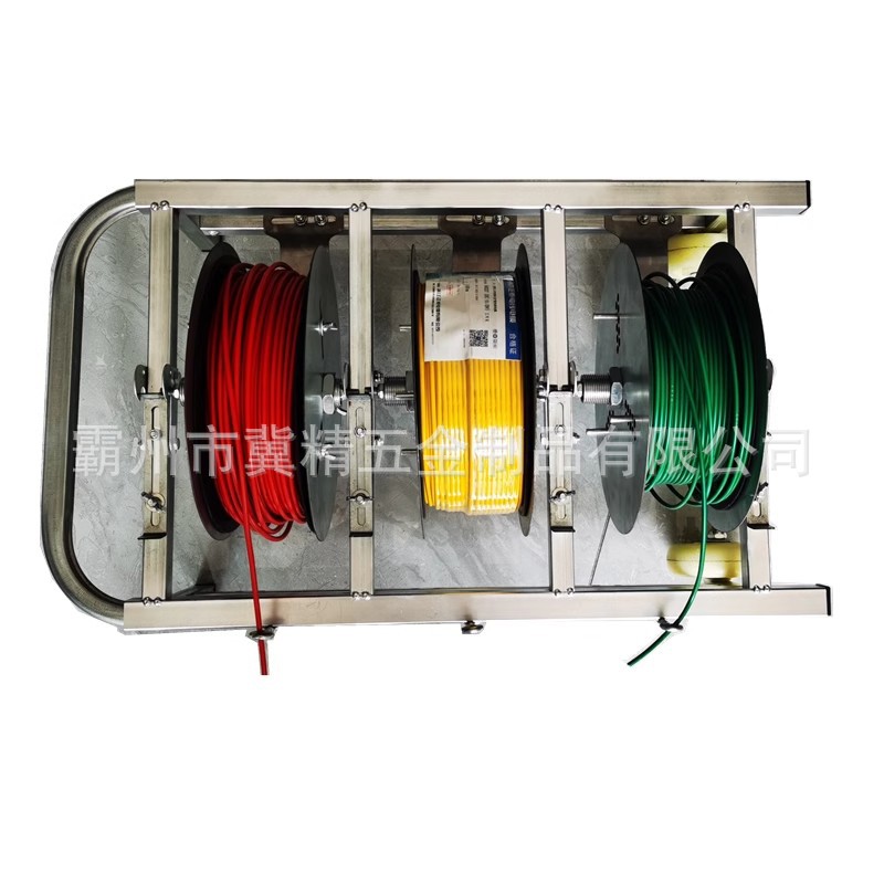 电线放线架BV三盘放线器放线盘装修布线放线器拉车三四盘放线架