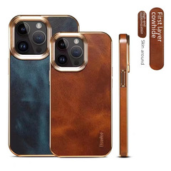 蘋果15promax復古手機殼適用iPhone14真皮油蠟13支架卡包商務皮套