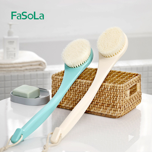 FaSoLa household ABS extended handle massage bath brush bathroom mud rub back bath brush comfortable bath brush
