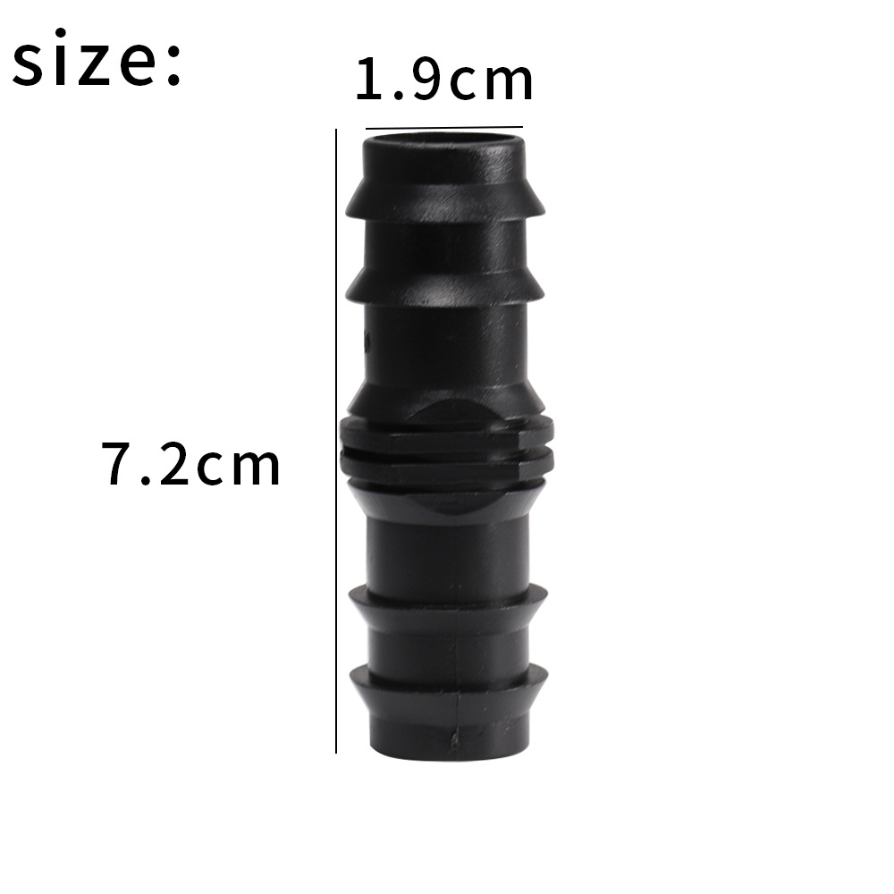 25PE direct pipe accessories, burr directly through socket burr joint, greenhouse irrigation belt hook direct pipe