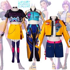 猎魔女团K-POP明星cos服鲁米米拉佐伊女团动漫角色万圣节演出服