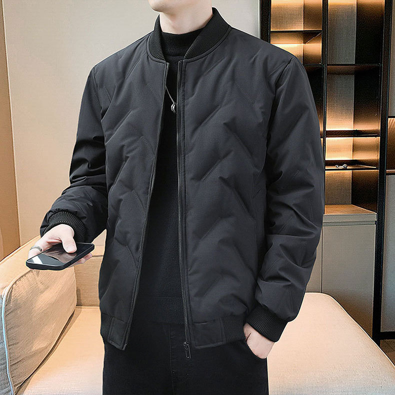 Abrigo de algodón acolchado de invierno de los hombres Nuevo abrigo de los hombres abajo abrigo de algodón acolchado de algodón de moda coreana guapo mapache de invierno Chaqueta de algodón acolchado de los hombres