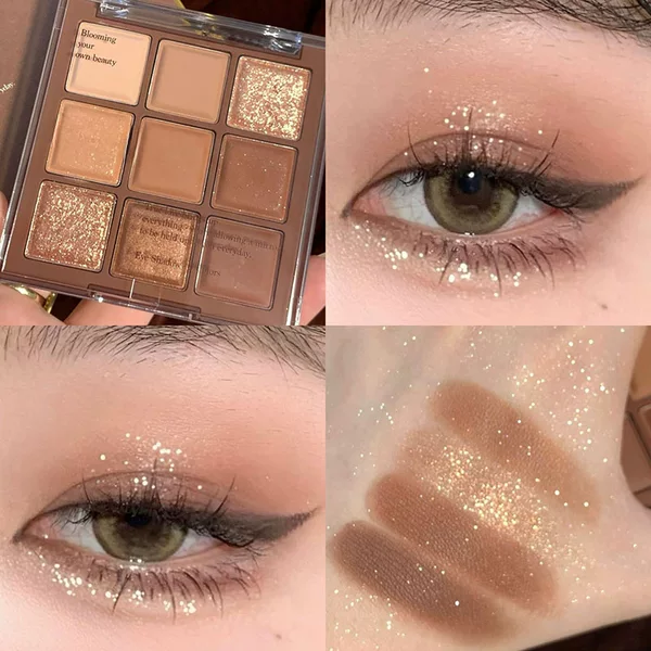 Nine-Square Eyeshadow Palette Josephalu New Color Korean Nine-Color Eyeshadow Pure Desire Oatmeal Milk Tea Chocolate Cross-Border Hot Product