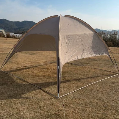 Forest Bee Dome Tent Sunshade Outdoor Camping Portable Windproof Rainproof Black Glue Sunshade Sun Protection Multi-Person Canopy (Avtomobil yan çətirləri) - khaki-dome-canopy-310300210-titanium-silver-sun-protection-and-heat-insulationlarge-spacequick-installation