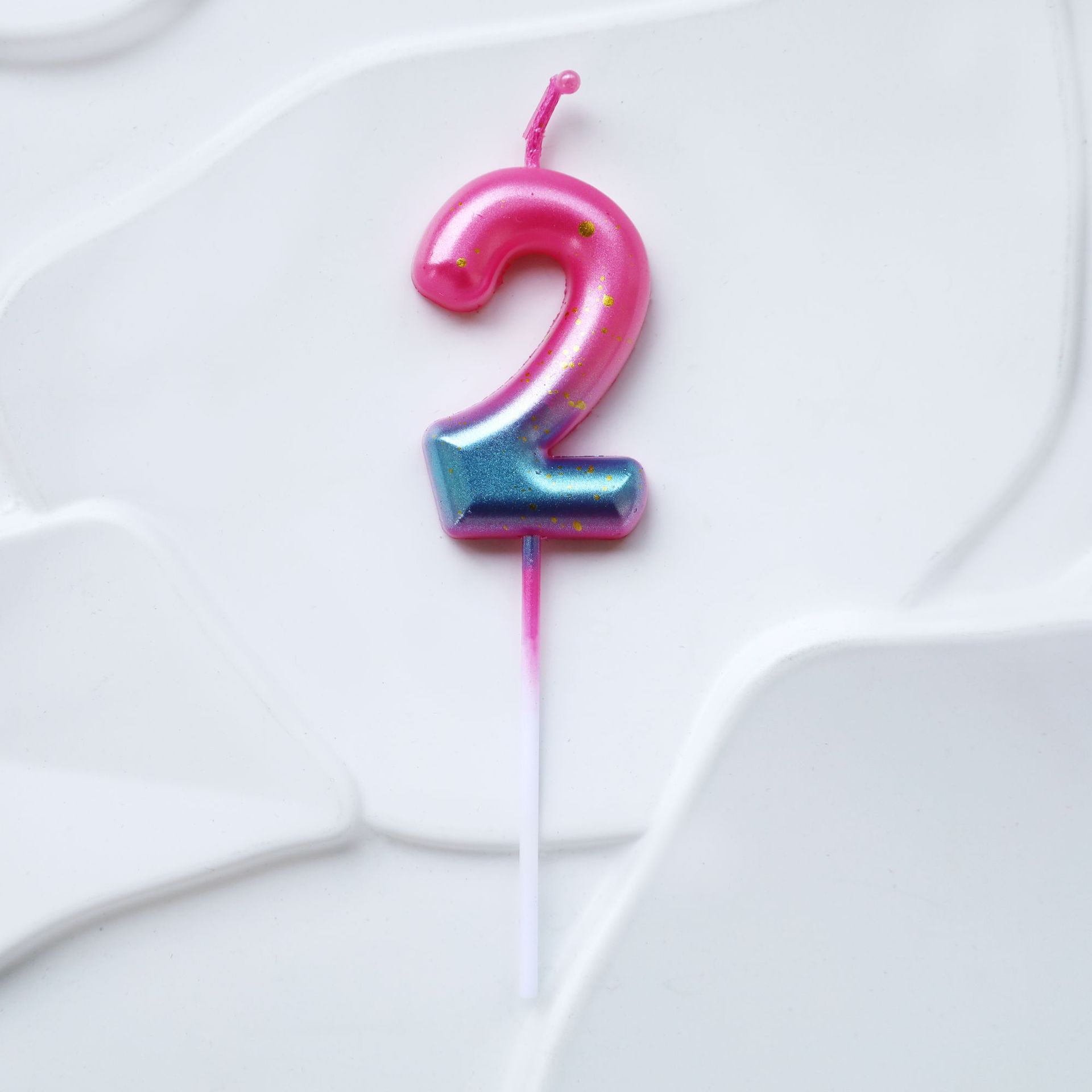 Una variedad de velas digitales transfronterizas, pastel de cumpleaños, oro, color dorado, color caramelo, corona de mariposa, vela digital