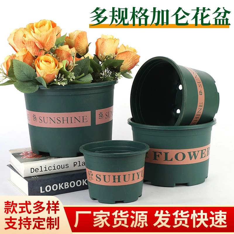 Пластиковый цветочный горшок балкон утолщенный корень управления горшок зеленый редис цветочный горшок Роза зеленый горный горшок розовый галлон горшок сочных горшок оптом