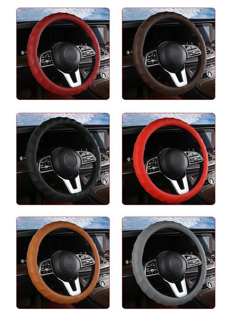 Cross-Border Napa Leather Hand-Shaped Style Car Steering Wheel Cover for 4S Store Car Interiors, Suitable for All Seasons