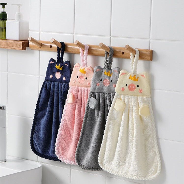 Piglet Wipe Hand Towel Household Cute Hanging Hand Towel Kitchen Lazy Rag Hand Towel Solid Color Children's Hand Towel Piglet Wipe Hand Towel Household Cute Hanging Hand Towel Kitchen Lazy Rag Hand Towel Solid Color Children's Hand Towel