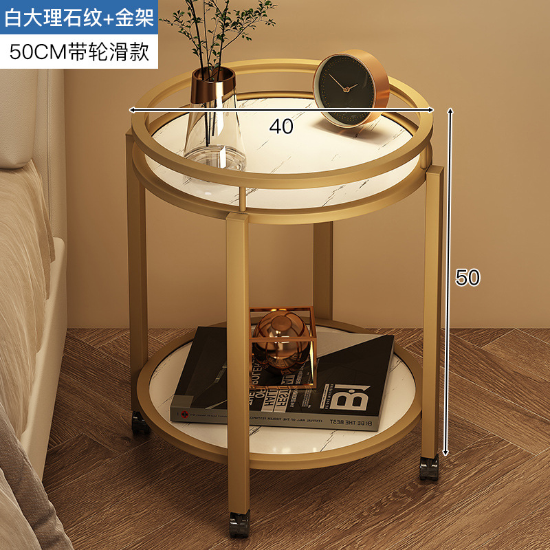 Estantes creativos de cabecera de la cama simple sala de estar moderna pequeña mesa de cabecera alternativa multifuncional pequeña mesa de té