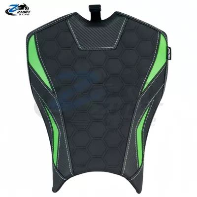 Motorcycle cushion — and comfortable seat cushion, lowered seat - front-seat-cushion-honeycomb-style-green-original-seat-height