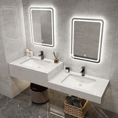 G3YN餐廳廁所高低洗漱台公共衛生間洗手盆大理石親子衛浴洗臉池雙