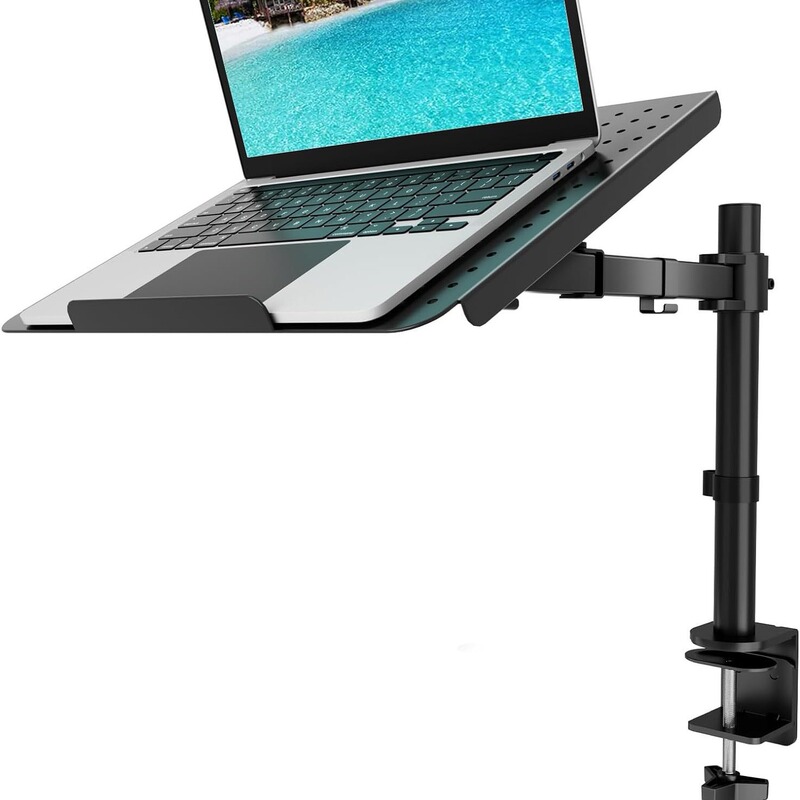 Laptop monitor stand height adjustable booster stand lifting suspension base rotatable bracket