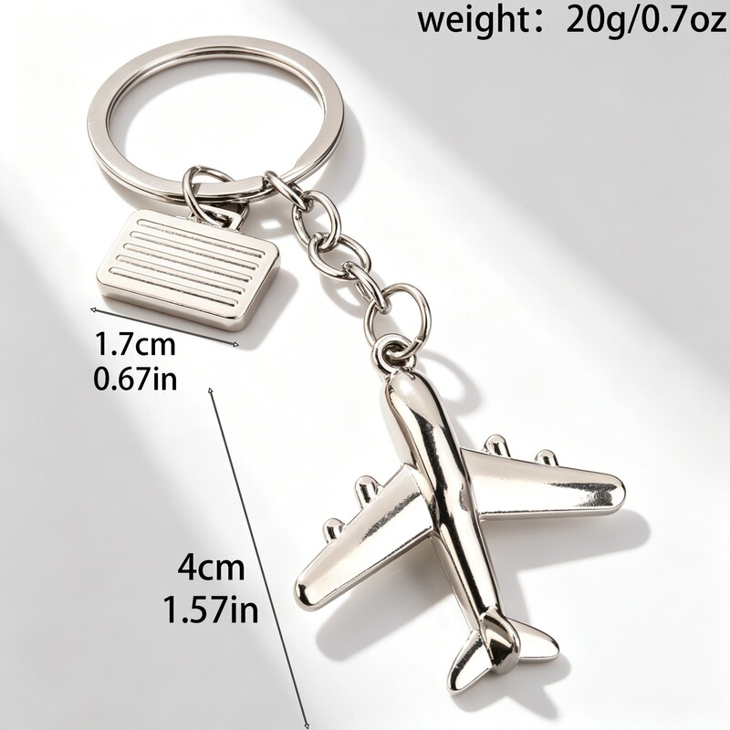 3D Airplane Suitcase Metal Keychain Aviation-Themed Pendant Travel Enthusiast Accessory Creative Souvenir 3D Airplane Suitcase Metal Keychain Aviation-Themed Pendant Travel Enthusiast Accessory Creative Souvenir