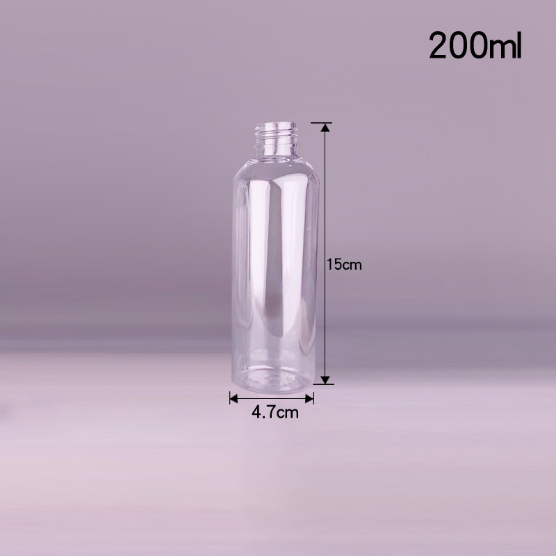 Botella transparente de 200 ml