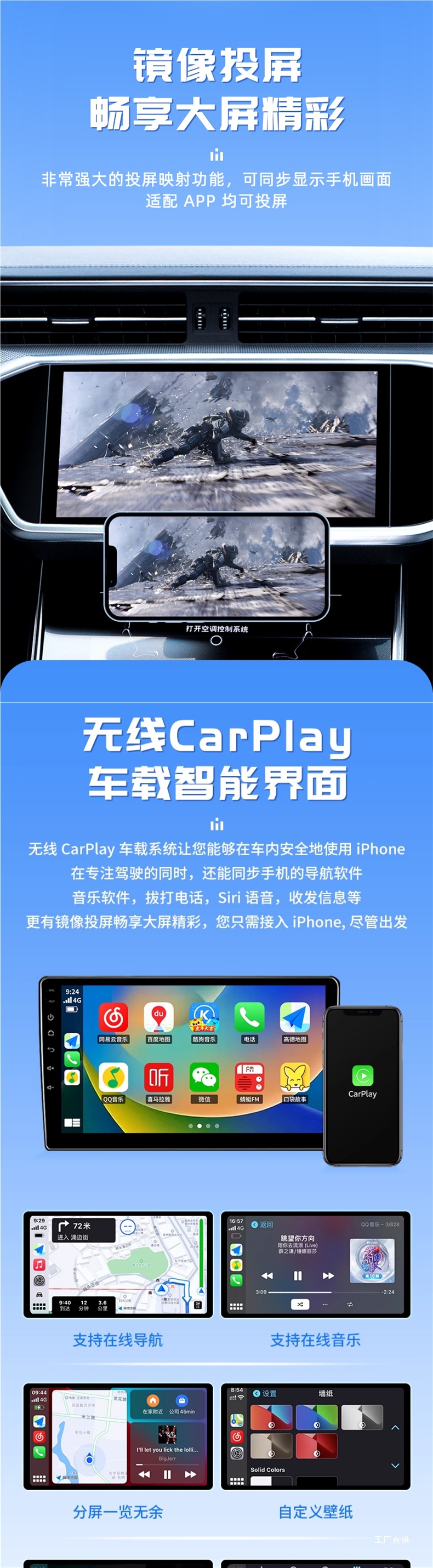 Junyong Wireless Carplay Box Is Suitable for Byd Android Car Interconnection Huawei Hicar Car Machine Model Peihui