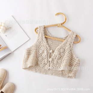 Children's Vest 2021 Spring and Autumn New Pure Cotton Coat Baby's All-match Knitted Short Sleeveless Vest