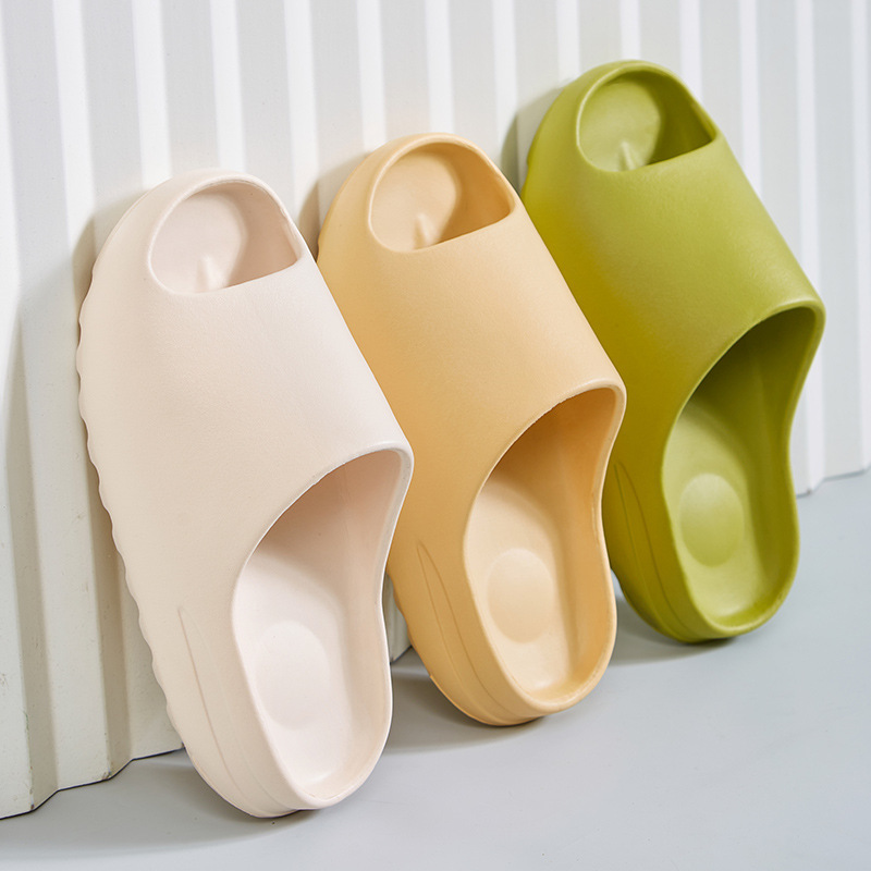 Drooping coconut slippers men's and women's outdoor summer thick-soled outdoor couple Beach soft-soled slippers rubbing slippers