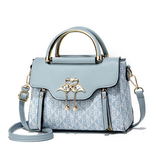Ladies Handbag 2024 New Fashion Trend Embossed Solid Color Style Versatile Casual Shoulder and Crossbody Bag for Women