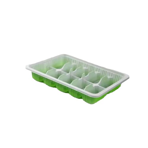 Disposable dumpling box thickened wonton quick-frozen cooked dumpling takeaway packaging box plastic multi-grid box with lid