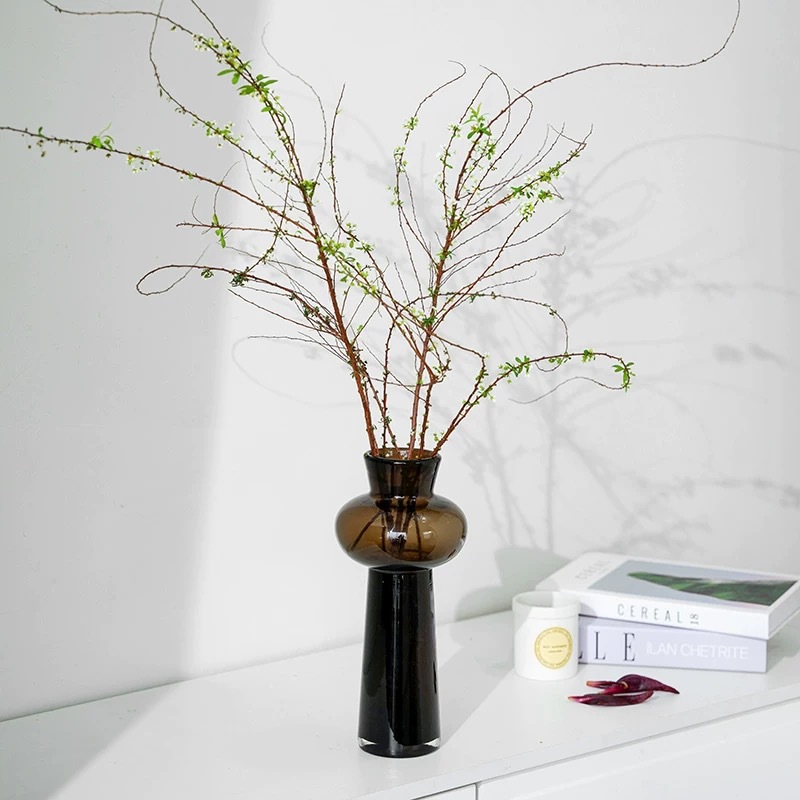 Florero ins estilo simple arte florero sala de estar escritorio florero de vidrio de lujo hidropónico arreglo floral Decoración