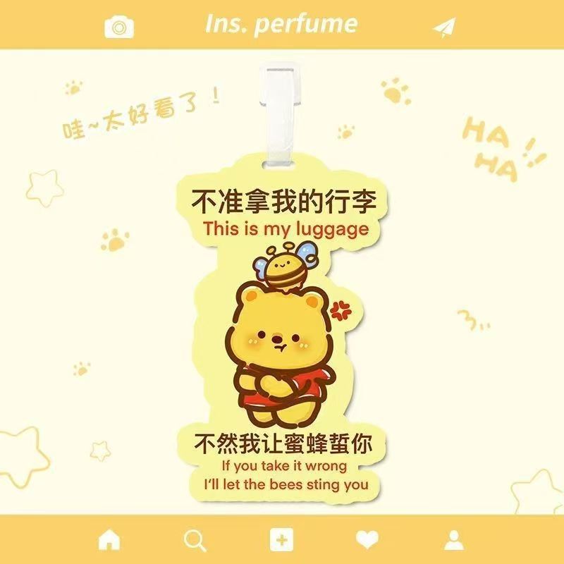 荷物タグ、搭乗券、PVC ソフト接着剤紛失防止漫画クリエイティブタグタグチェックタグ旅行航空機タグ|undefined