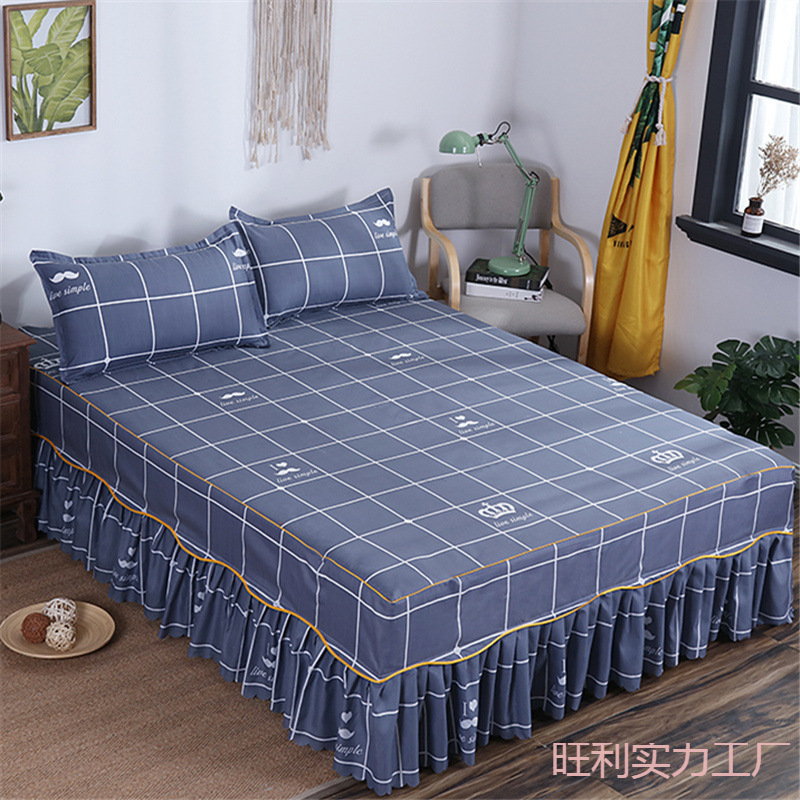 Una sola cubierta de cama de color sólido cubierta de cama de cama coreana sábanas de cama 1 m 1.5 / 2.0 m