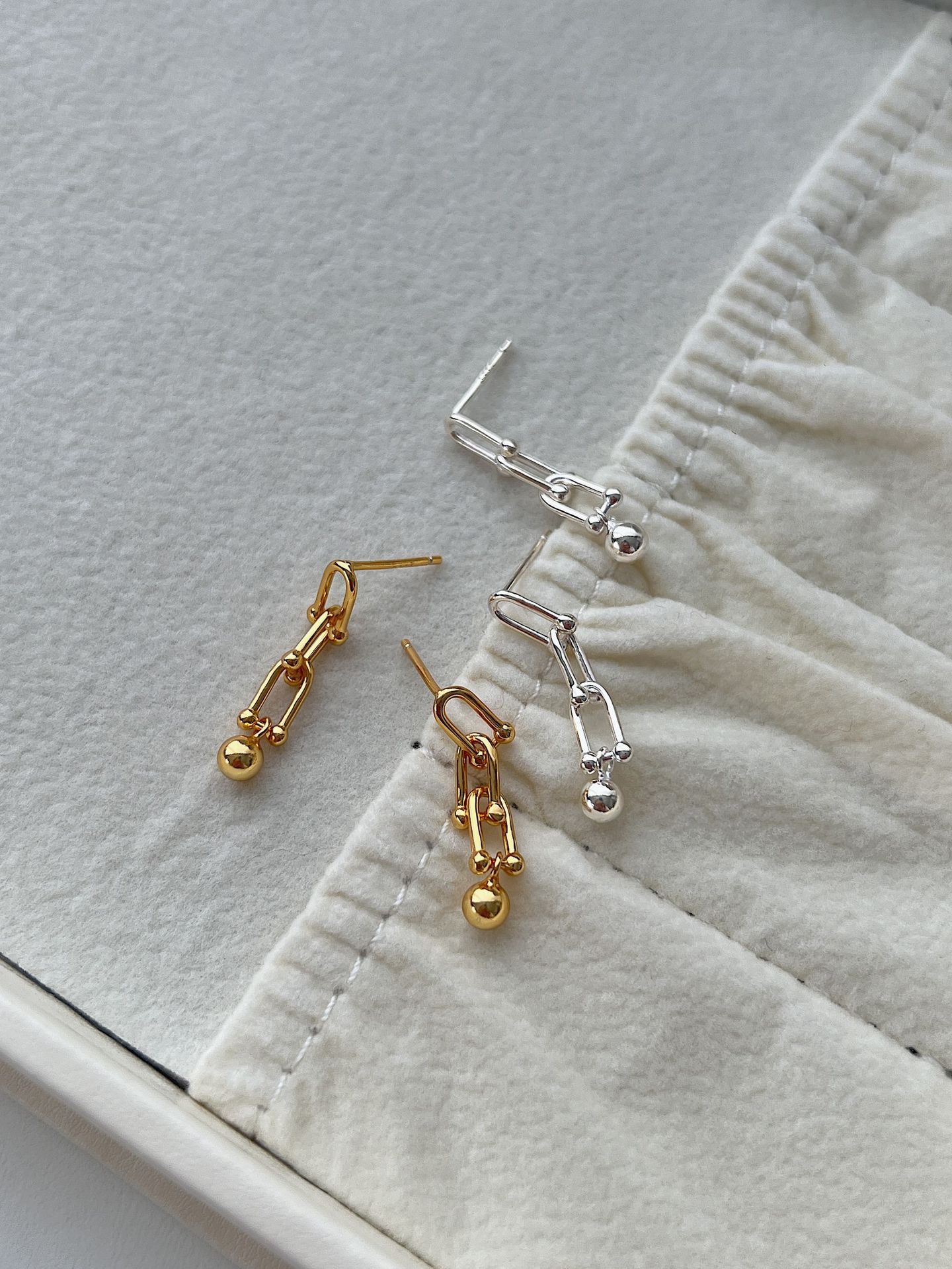 1 Pair 925 Sterling Silver Geometric Round Drop Earrings display picture 4