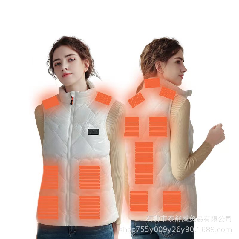 Chaleco eléctrico inteligente transfronterizo Chaleco calefactor para mujer Chaleco calefactor eléctrico elástico delgado para mujer image 7