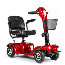 老年人代步车四轮电动车老人手动折叠残疾人助力代步轮椅批发