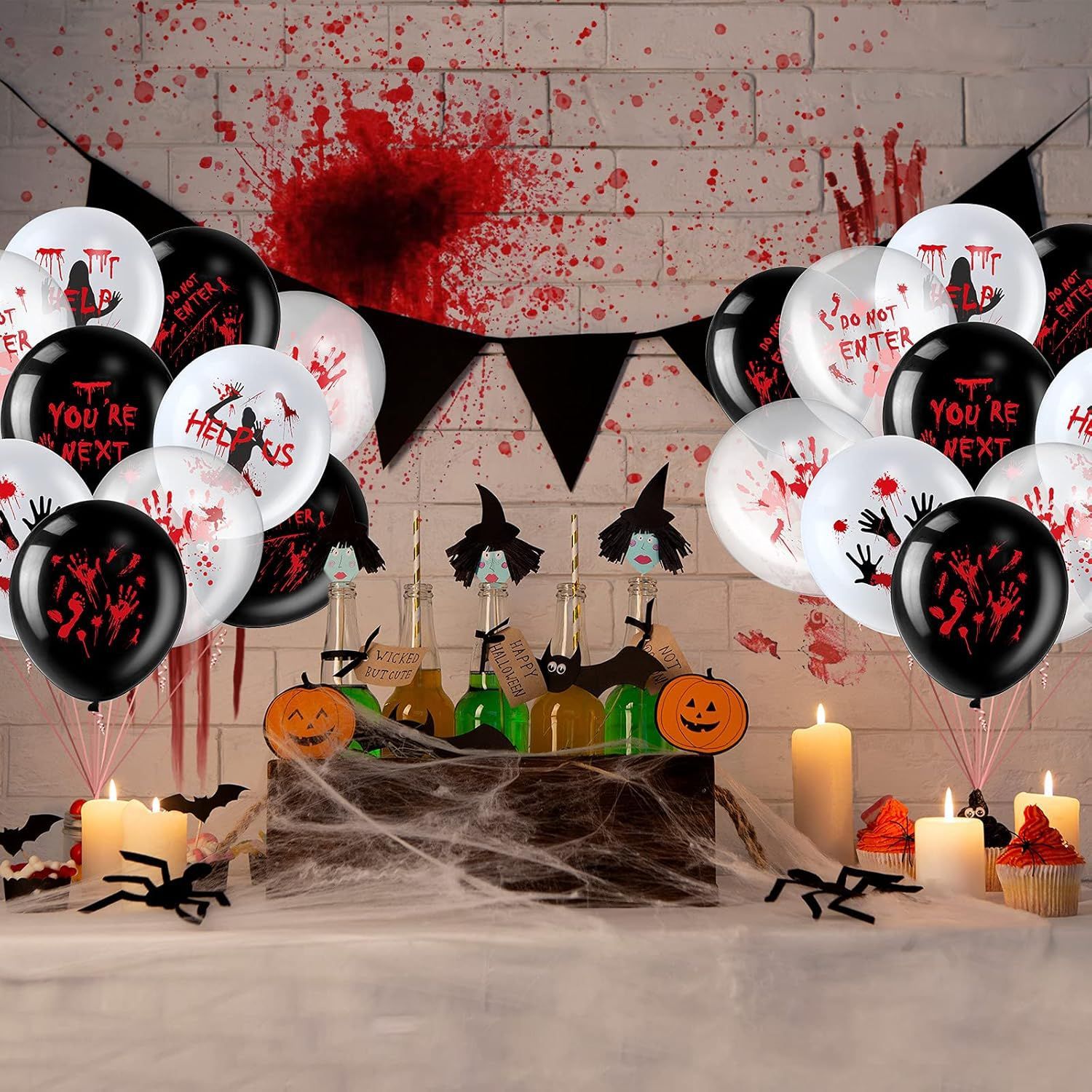 Cross-border Halloween Series 12-inch Latex Balloons Horror Theme Party Decoration Balloons Wholesale
