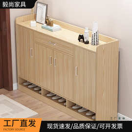 鞋柜家用门口实木色玄关柜一体室内好看防尘收纳鞋架大容量省空间