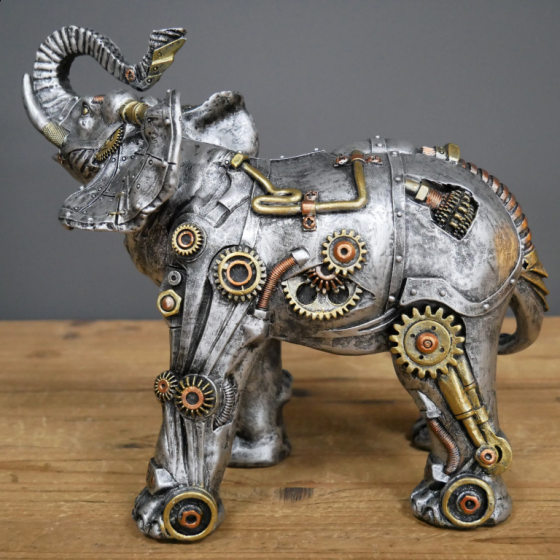 Independent Station Cross-border Foreign Trade Mechanical Punk Crafts Desktop Window Decoration Resin Dog Creative Gift