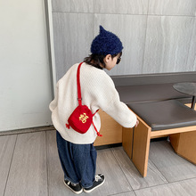 儿童过年包包可爱刺绣福字女童斜挎包卡通宝宝零钱包小孩拜年福袋