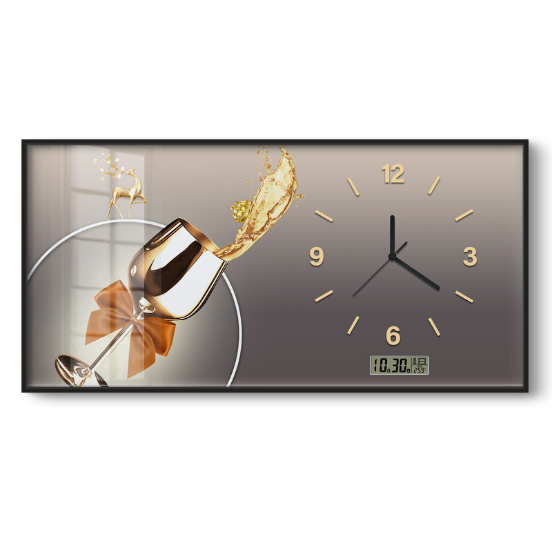 Caja de medidor de electricidad decoración pintura de gran tamaño con reloj calendario perpetuo para niñas que cubren la caja de distribución fuerte y débil pintura colgante del restaurante