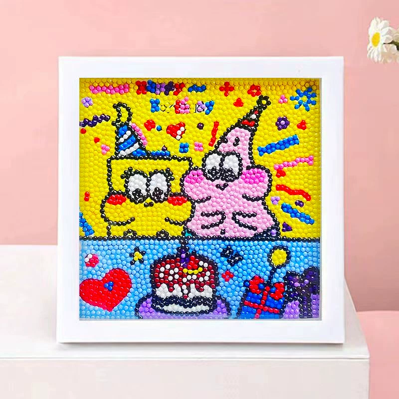 DIY-набор для алмазной мозаики 17×17 см, пластиковая рама, дизайн щенок, полный набор инструментов для кладки