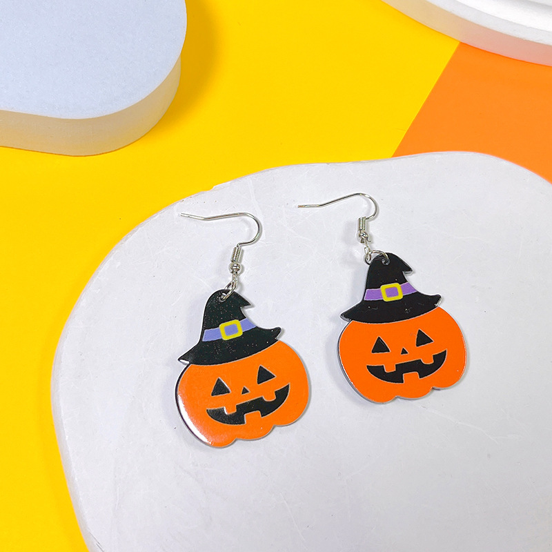Women's Gender 1 Pair Hip-hop Streetwear Halloween Pattern Arylic Drop Earrings