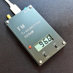 2000メートルfm送信機デジタル表示0.5w 500mwステレオ76-108m (直拍)-lh