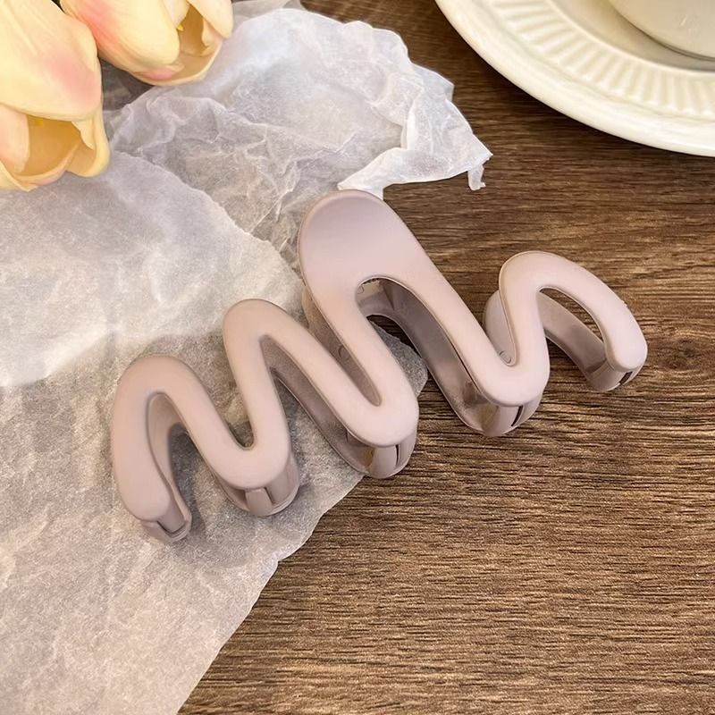 Tocado con clip cuadrado de Maillard, elegante coreano francés, retro, clip de tiburón, red, temperamento rojo, pinza para el cabello, accesorios para el cabello