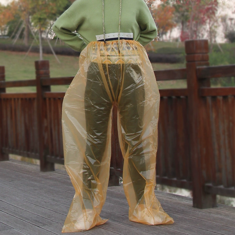Split raincoat for adults, transparent climbing trousers for swimming, increased thickness