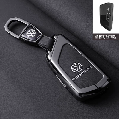 Static Rod/Key Bag – Volkswagen Key Cover Old Model - model-d-magic-night-black-original-color-leather-buckle