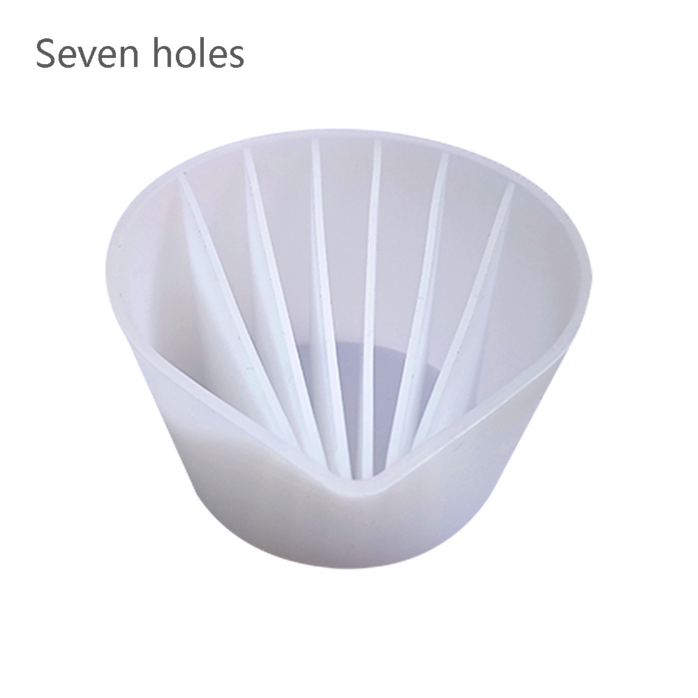 678-hoyos de goma de silicona taza de mezcla de silicona de color mezclado taza de goma de color DIY mezcla multifuncional taza de silicona