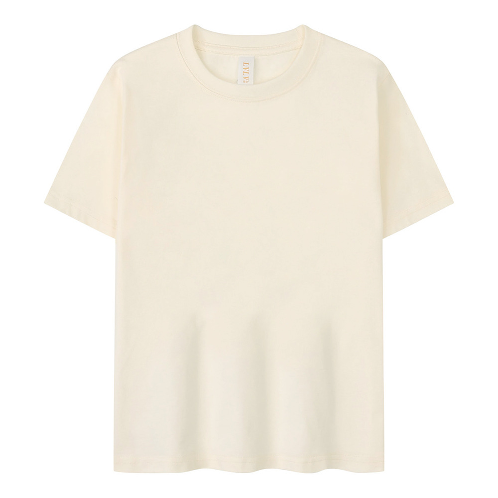 Ropa infantil de verano refrescante transpirable jardín de infantes de algodón cuello redondo manga corta personalizada camiseta de campamento de verano para niños logotipo personalizado