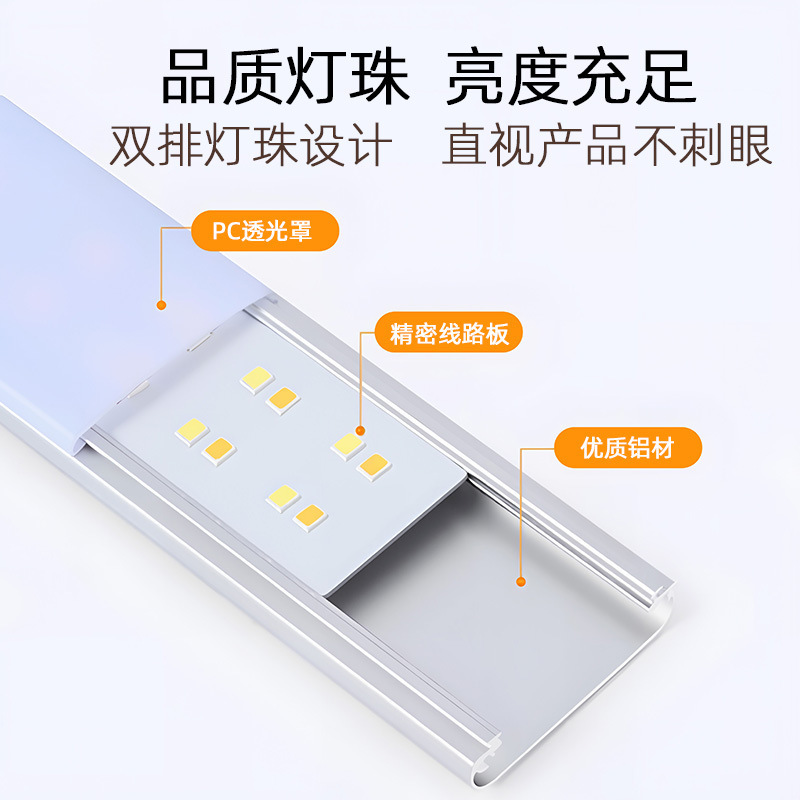 跨境人体感应灯人来即亮led充电式长条橱柜衣柜楼梯感应小夜灯|undefined