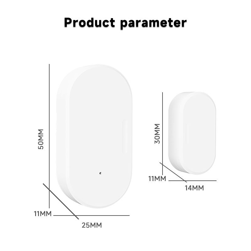 Tuya ZigBee スマート ドアおよび窓磁気センサー携帯電話は、ドアを開けると点灯するリモート アラームを連動させることができます磁気誘導|undefined