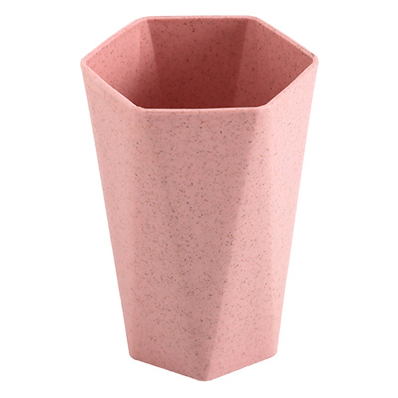 Wheat Straw Toothbrush Cup Household Dental Cylinder Couple Wash Cup Set Simple Rhombus Toothbrush Cup Creative Mouthwash Cup
