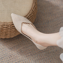 798 豆豆鞋女夏季新款奶奶平底防滑孕妇鞋子温柔风瓢鞋尖头单鞋女