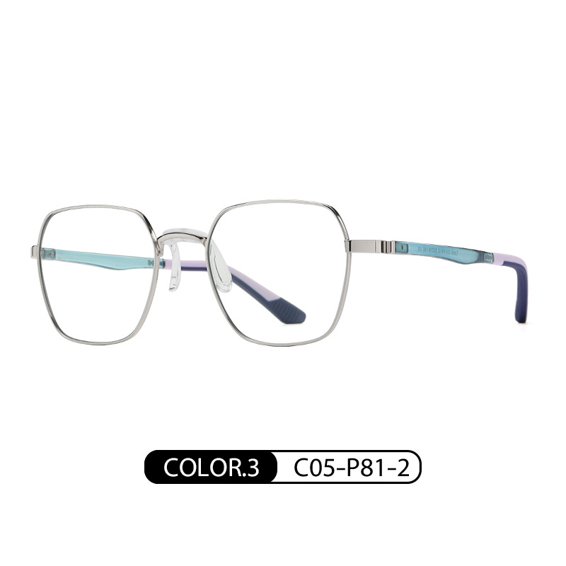 Nuevo TR anti-azul gafas de luz TJ845 moda hombres y mujeres de los mismos vidrios lisos multilaterales pueden equiparse con gafas ópticas de grado